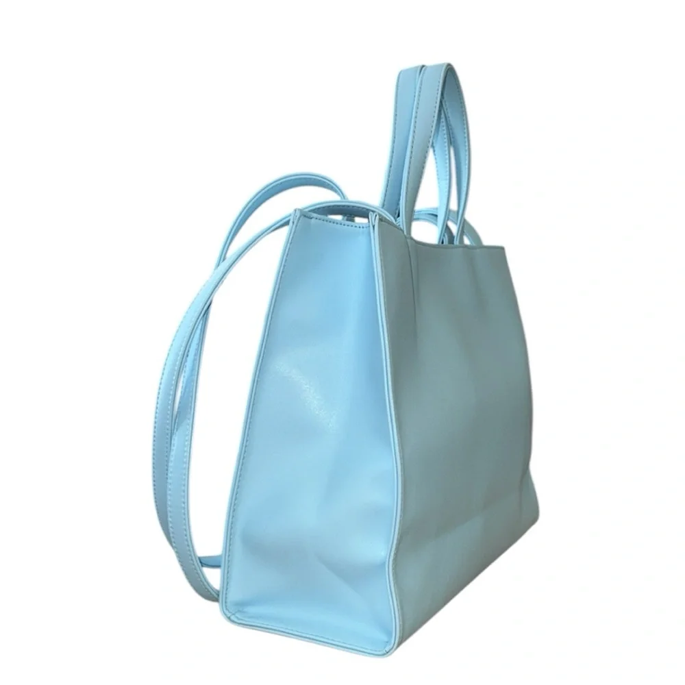 Telfar Pool Blue Medium Shopping‎ Crossbody Top Handle Tote Bag